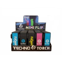 TECHNO TORCH SMOKE SHOP STICKERS FLIP TOP LIGHTERS 12PK